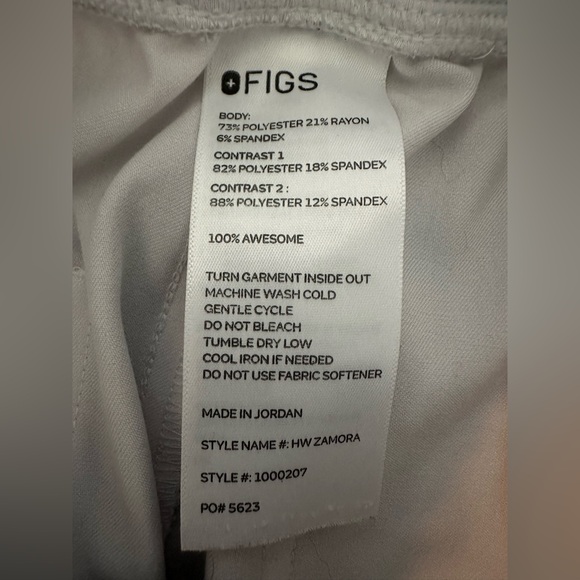 FIGS Women’s Jogger Style Scrub Pant - WHITE - Picture 3 of 5